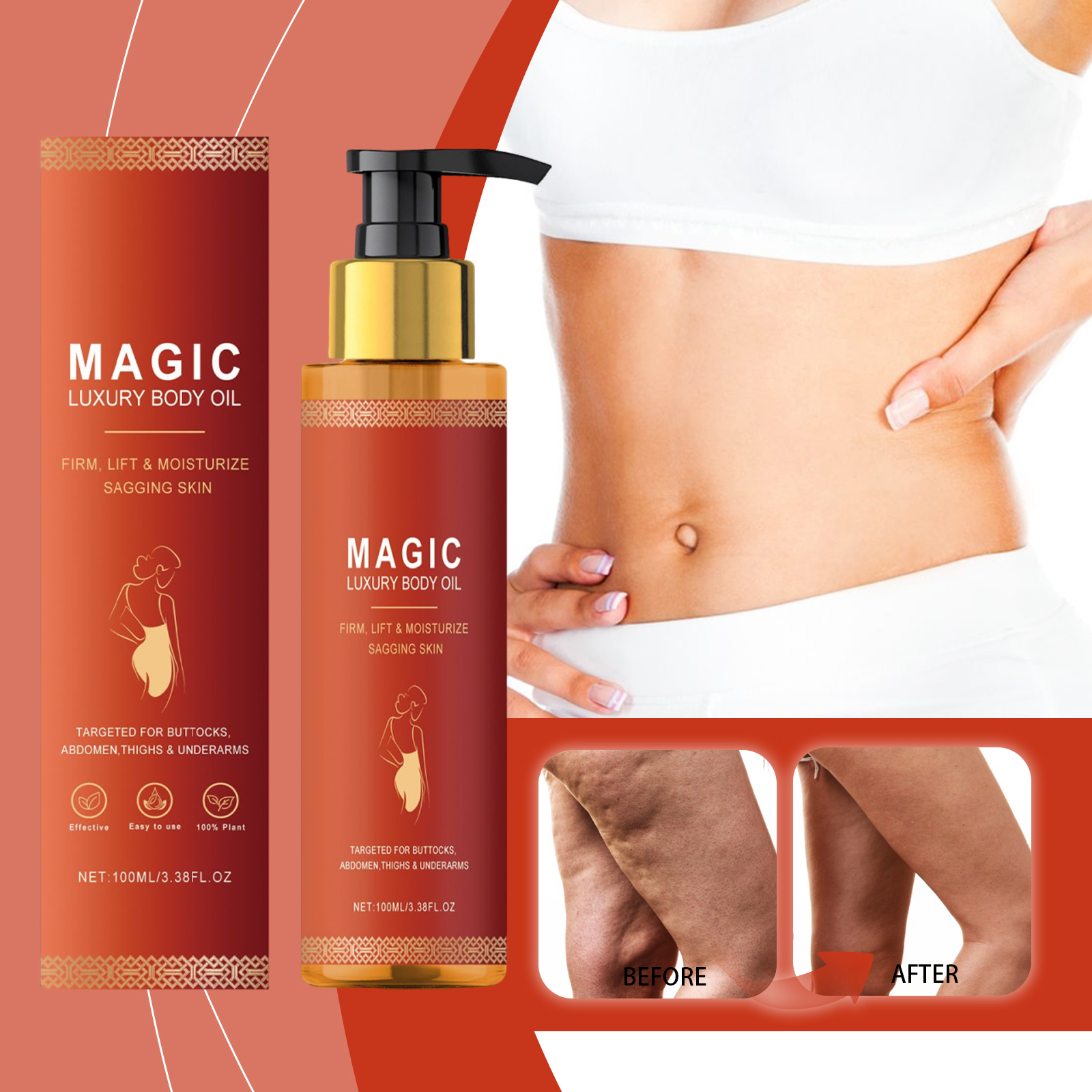 Luxury Rose Skincare - Magic Luxury Body Oil Moisturizing Firming