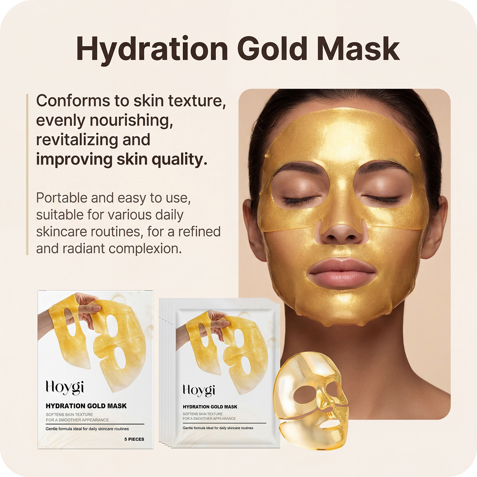 24K Gold Face Mask Niacinamide - Luxury Gold Skincare ulasan dan harga