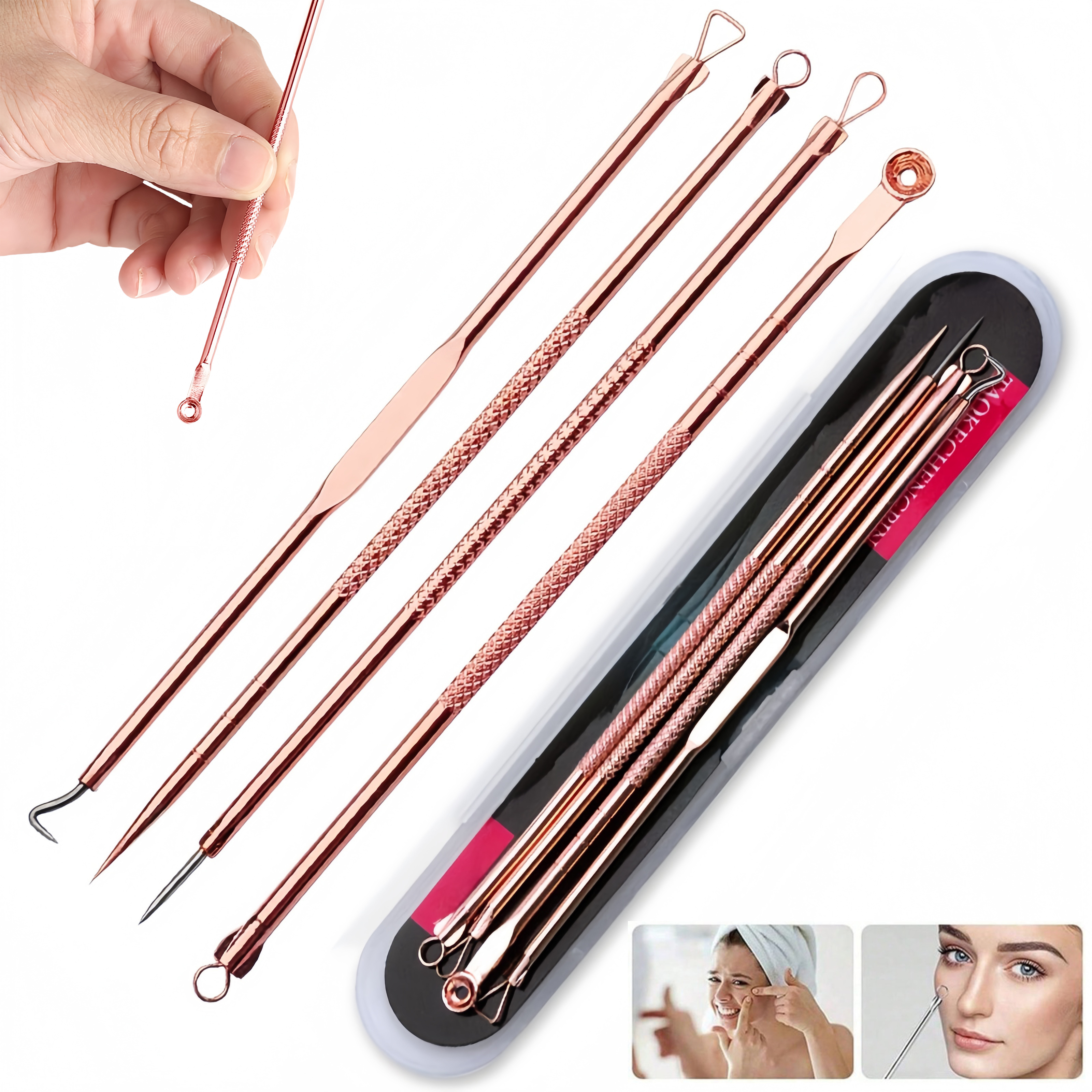 4Pcs Remover Pimple Comedone E - Luxury Skincare Acne ulasan dan harga