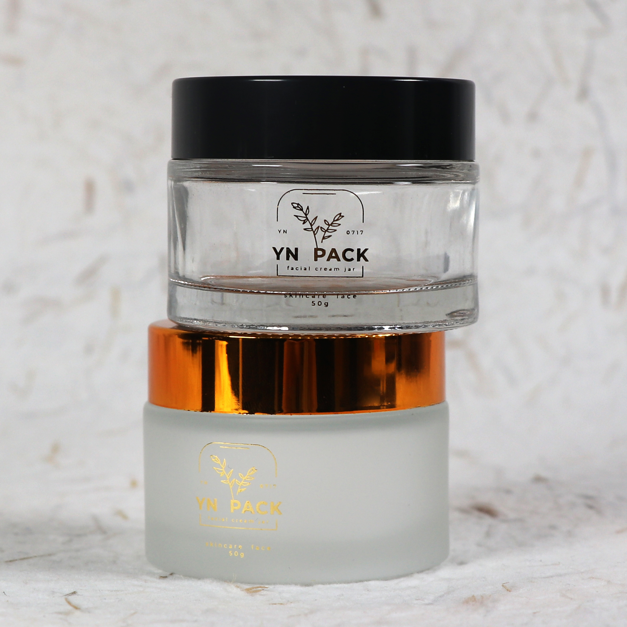 luxury glass jar Wholesa frost - Luxury Gold Skincare ulasan dan harga