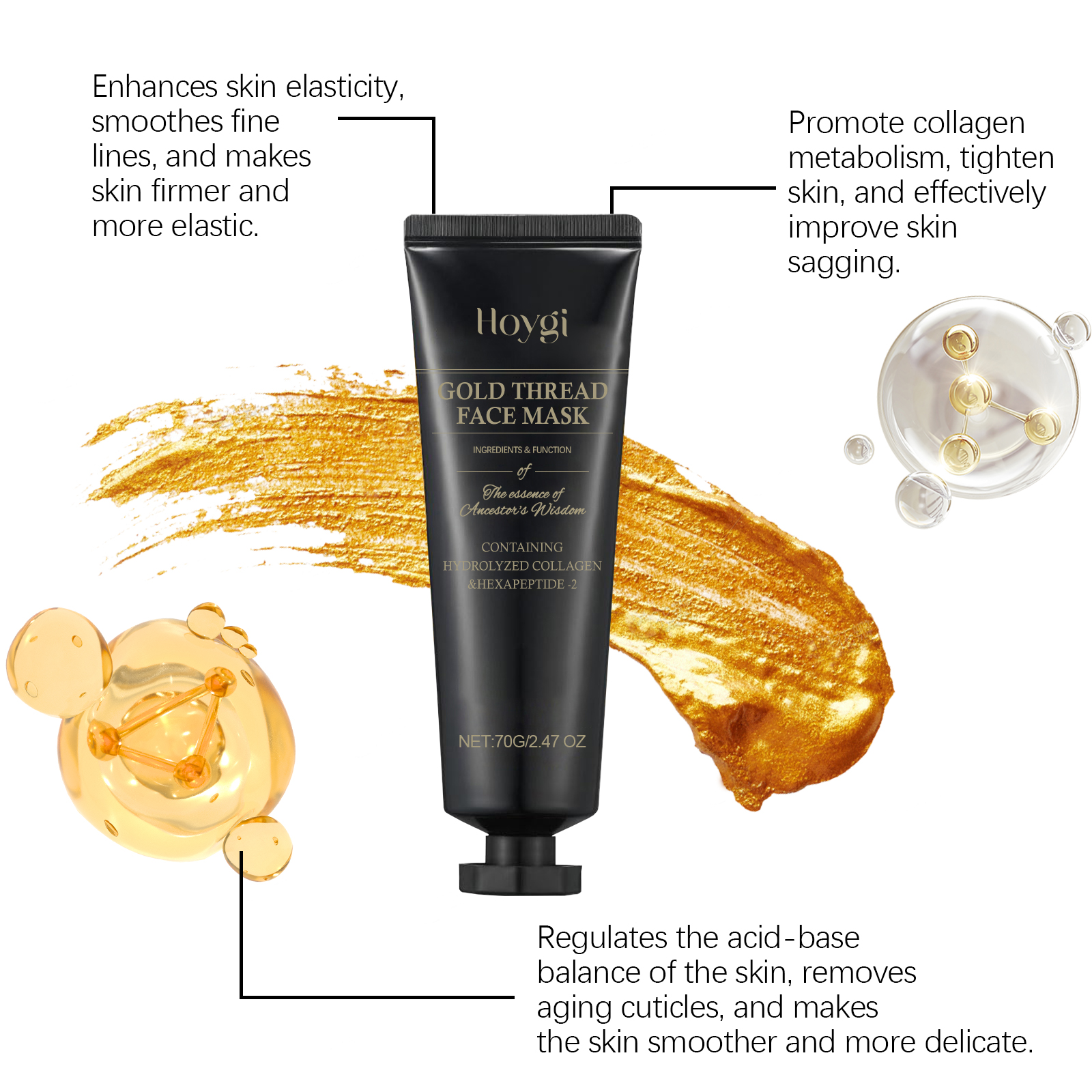 HOYGI 24K Gold Peeling Face Ma - Luxury Gold Skincare ulasan dan harga