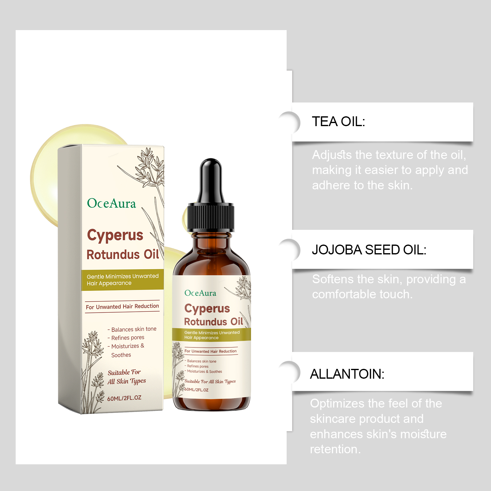 Cyperus Rotundus Hair Removal  - Growth Factor Serum ulasan dan harga
