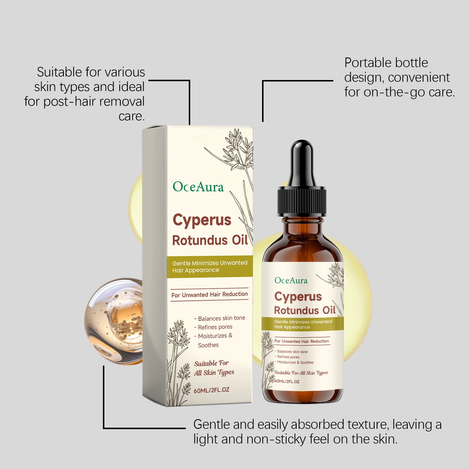 Cyperus Rotundus Hair Removal  - Growth Factor Serum ulasan dan harga