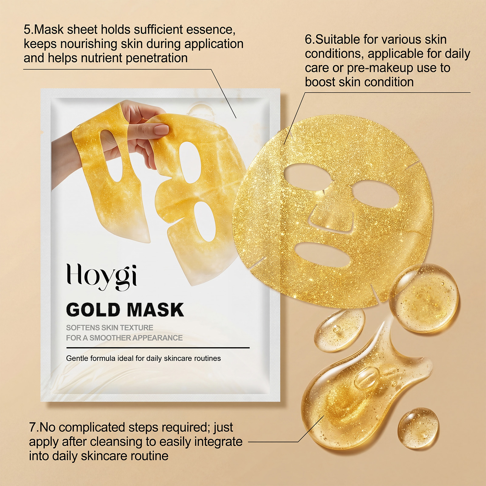 24k Gold Face Mask Niacinamide - Luxury Gold Skincare ulasan dan harga