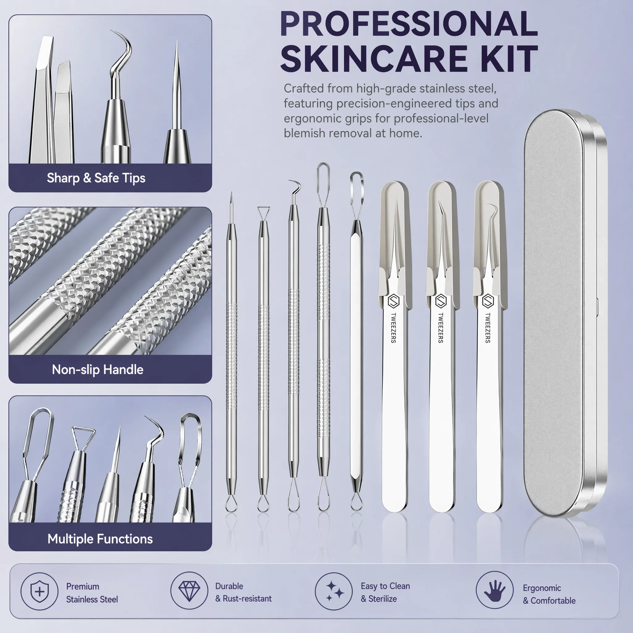 Stainless Steel Blackhead Remo - Luxury Skincare Acne ulasan dan harga