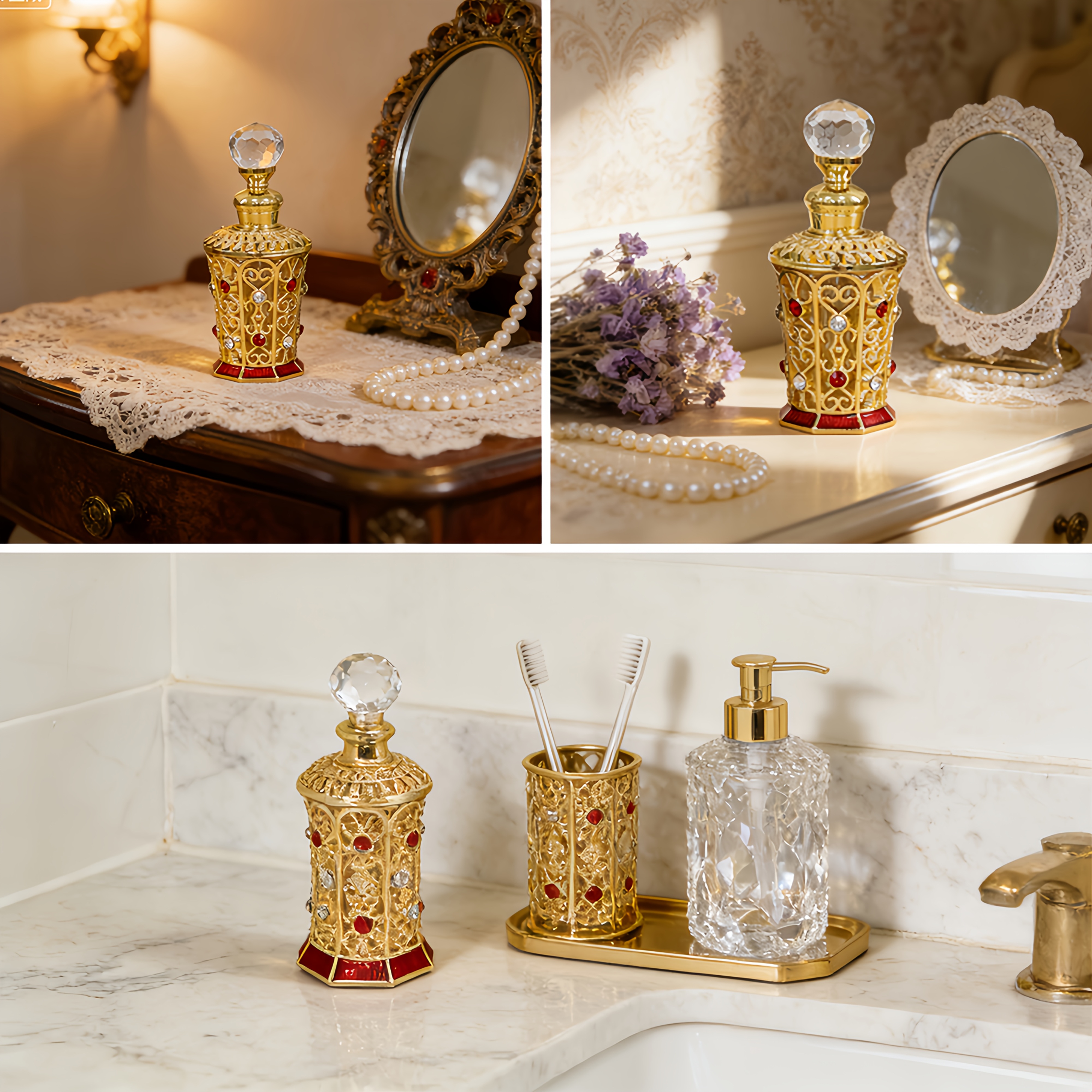 A Set of Vintage-Style Dispens - Luxury Skincare Essential ulasan dan harga